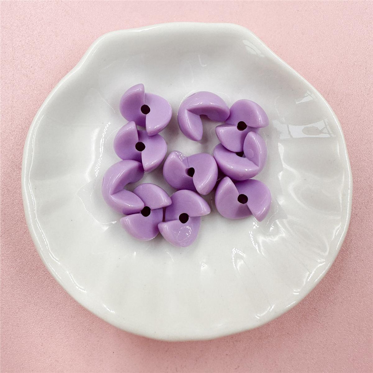 

10 шт. 10*12,7 мм модные однотонные акриловые «Жадные бобы» свободные бусины «сделай сам» для браслетов брелок аксессуары ручной работы фиолетовый