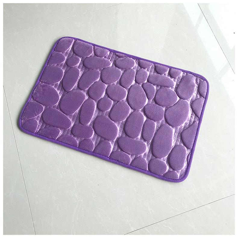 Pebble Embossed Water-Absorbing Anti-Slip Bathroom Floor Mat