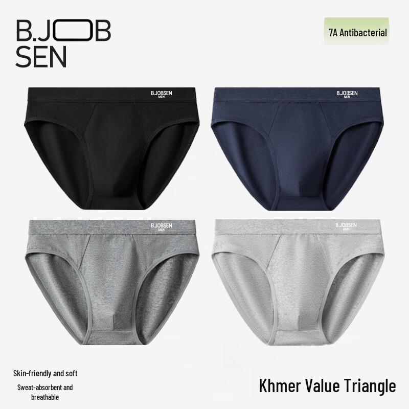 

B.JOBSEN Men s Breathable Cotton Antibacterial Briefs (2-Pack) XXL