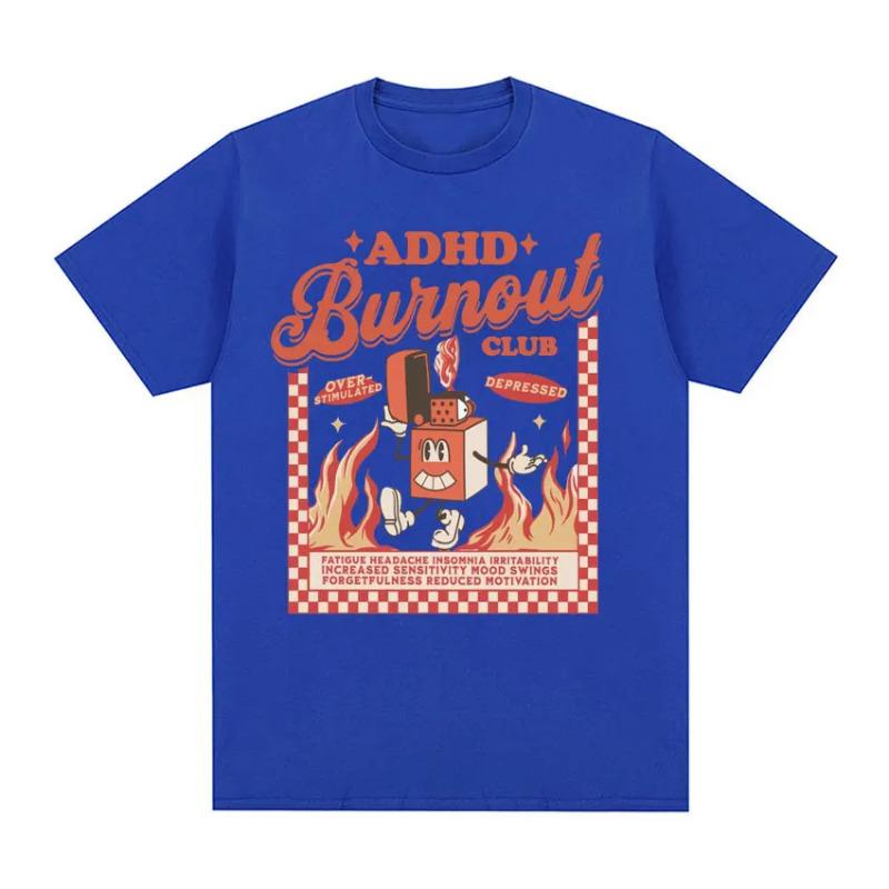 T-shirt Overstimulated Funny T Shirt Short Sleeve Men's Clothing Fashion High Quality Vintage Cotton Tshirts