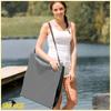 Beach mat, foldable deckchair with backrest, for sunbathing, light 2-in-1 bag