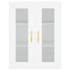 Wall Cabinets 2 pcs White Wood Based Material