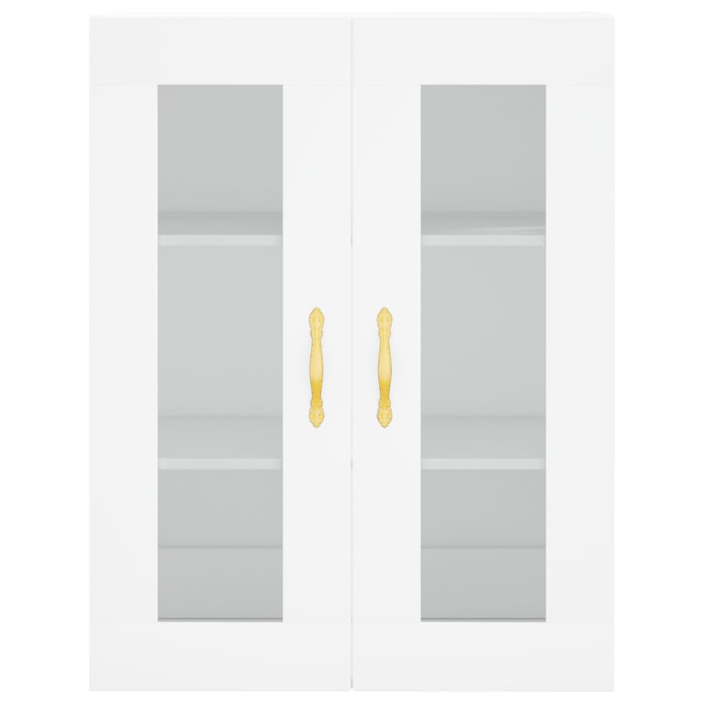 Wall Cabinets 2 pcs White Wood Based Material