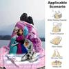 1pc, Frozen Heart Home Decor Cozy Blanket: Perfect Gift for Bedroom, Living Room, Travel, Camping, Car