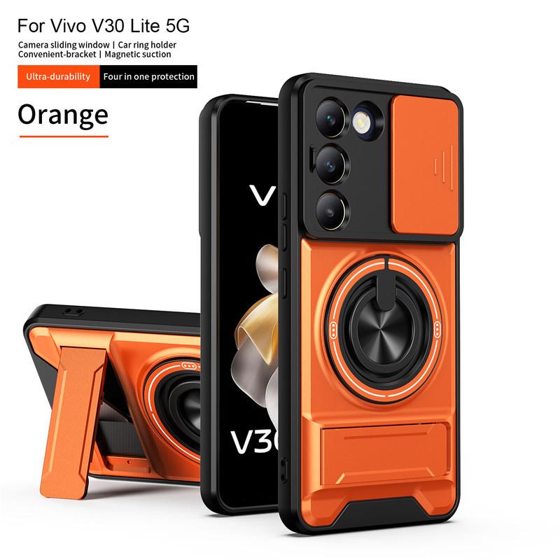 Slide Camera Cover Case for Vivo Y29 4G Magnetic Kickstand Stand Protective Phone Cover for Vivo Y29 4G