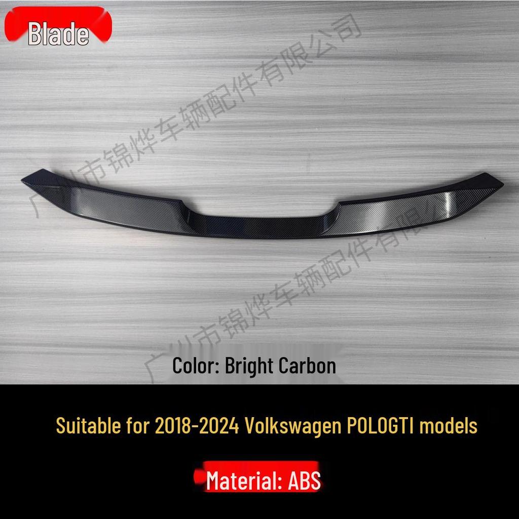 For 2014-2024 Volkswagen POLO GTI: Modified Hatchback Rear Top Spoiler Diffuser