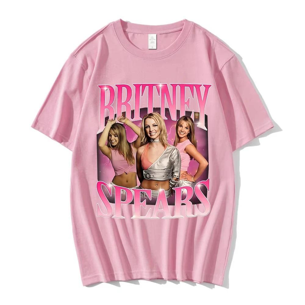 Britney Spears 90s Retro Style Poster Graphic Print Tshirt Streetwear Hip Hop Fashion Tops Men Women Oversized Summer New Tees