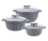 Set mit 3 Töpfen Mit Marmorbeschichtung 2,3 4,5 6,8L (6 Elemente) KLAUSBERG KB-7533