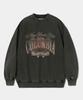 COLUMBIA UNIVERSITY Campus Washed Fleece Crew Neck_Charcoal