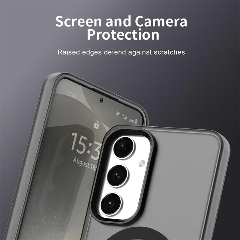 Transparent Case For Samsung Galaxy S25 Plus Case Galaxy S25 Magnetic Adsorption Wireless Charge Cover For Samsung S25 Plus Case