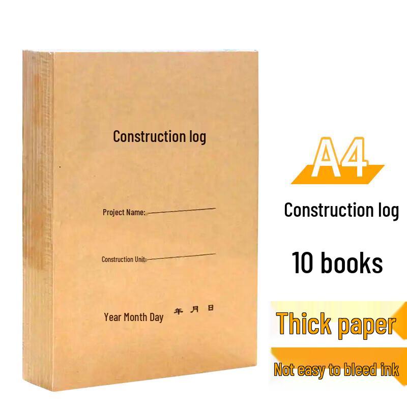 A4 Construction Logbook 10-Pack