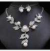 New Necklace Set for Women - Luxury and Exclusive Bridal Wedding Accessories - Pearl Collar Chain Jewelry for Brides