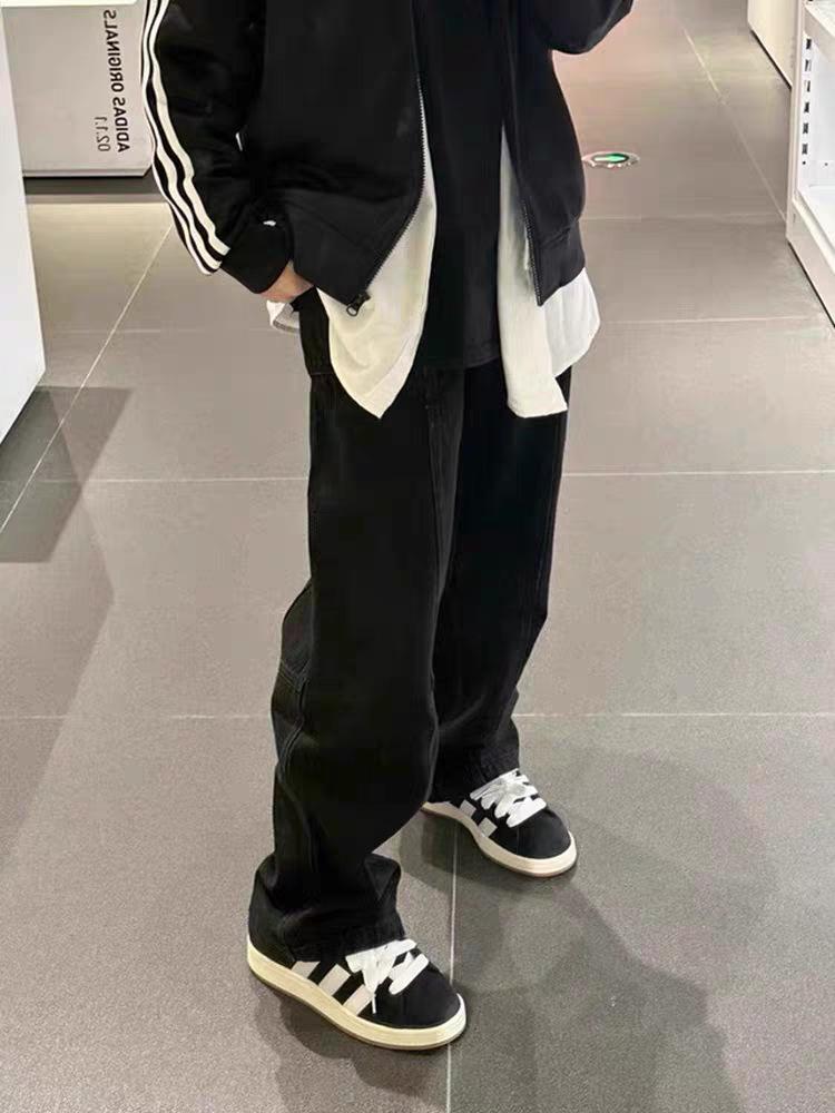 Джинсы мужские JYL Гонконгский стиль Принт с буквами Хип-хоп Хай стрит Деним S