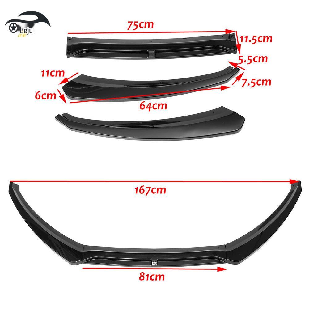 Kit Caroserie Lip Față 3 Secțiuni pentru Ford Focus MK3 2012-2018