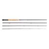 Fly Fishing 4 Section Carbon Fiber Telescoping Portable High Flexibility Fishing Rod with Storage Bag Single Rod, (2.7m Post)