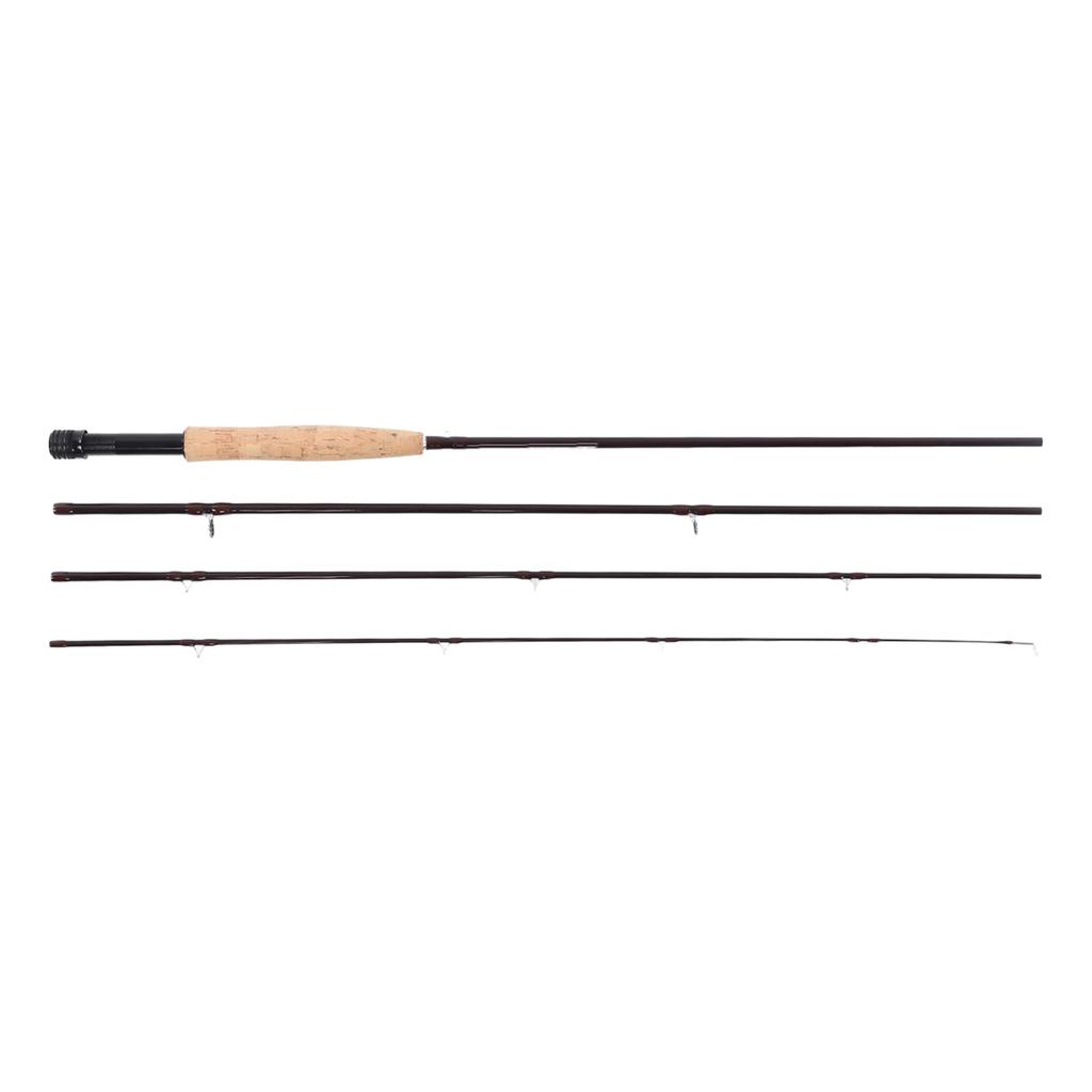 Fly Fishing 4 Section Carbon Fiber Telescoping Portable High Flexibility Fishing Rod with Storage Bag Single Rod, (2.7m Post)
