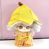 Banana-shaped hat and overalls set for 10cm plush toy, kigurumi accessories, otaku activities, doll mascot, kpopdoll costume [Used]