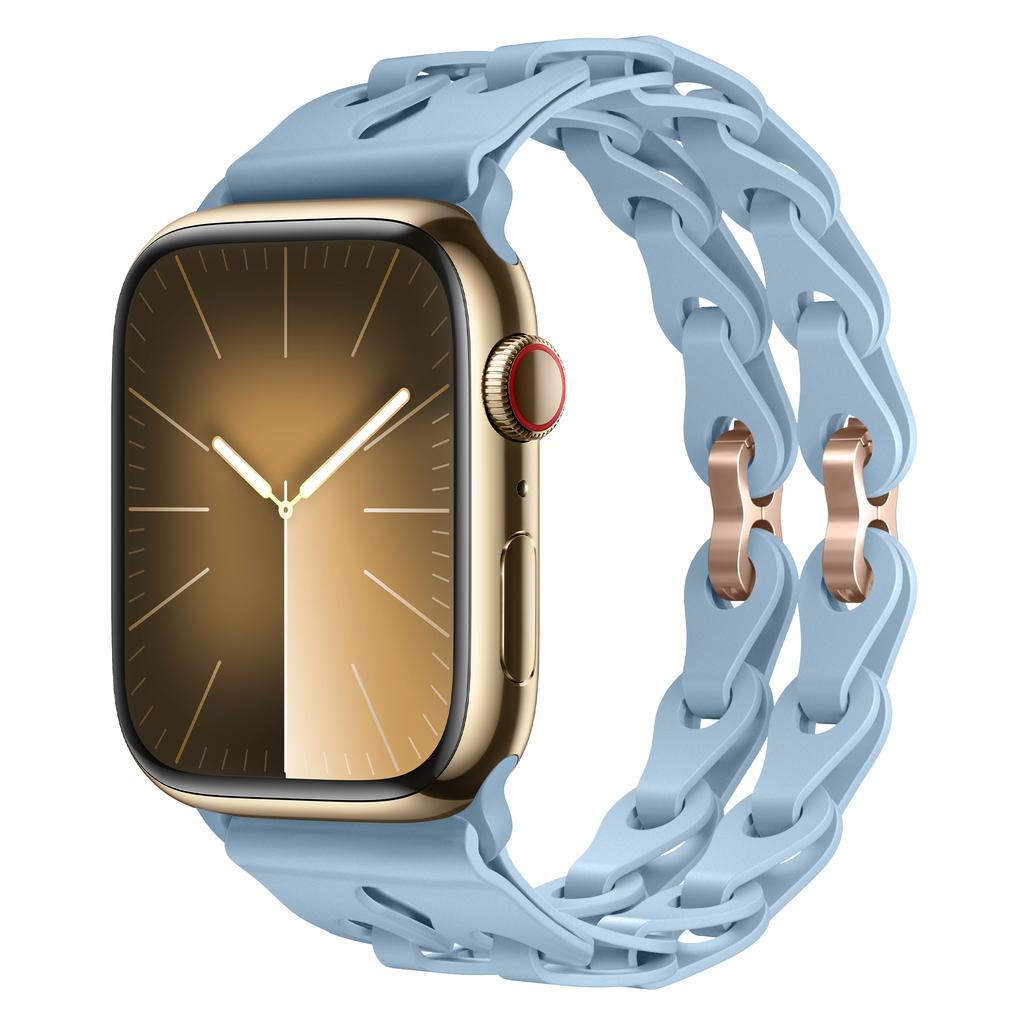 Silicone Strap For Apple Watch band 45mm 44mm 49mm 40mm 41mm 38mm 42mm belt correa Bracelet iWatch ultra 2 Series 9 8 7 6 5 3 Se