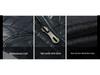 Youth Blue Leather Jacket with Stand Collar, Zipper, Side Pockets, and Round Hem - European-American Style, Winter Collection.