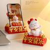 Cute Fortune Cat Phone Stand Creative Wealth Cat Model Phone Storage Rack Home Office Desktop Decoration Ornament Gift