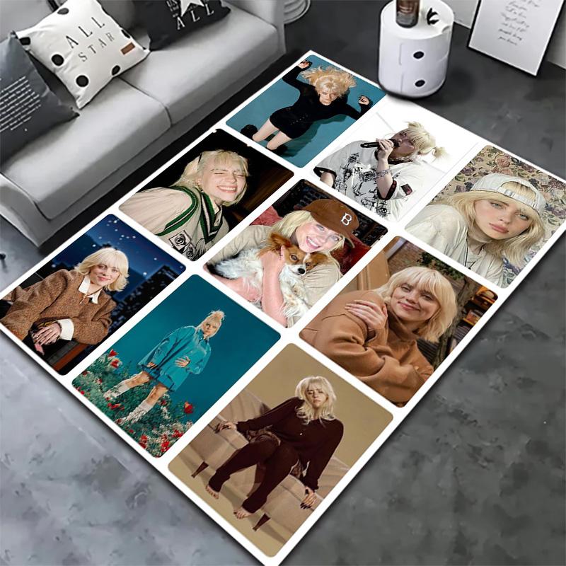 Billie Eilish Carpet Rug for Living Room Bedroom Home Sofa Decoration,Kids Play Non-slip Floor Mat
