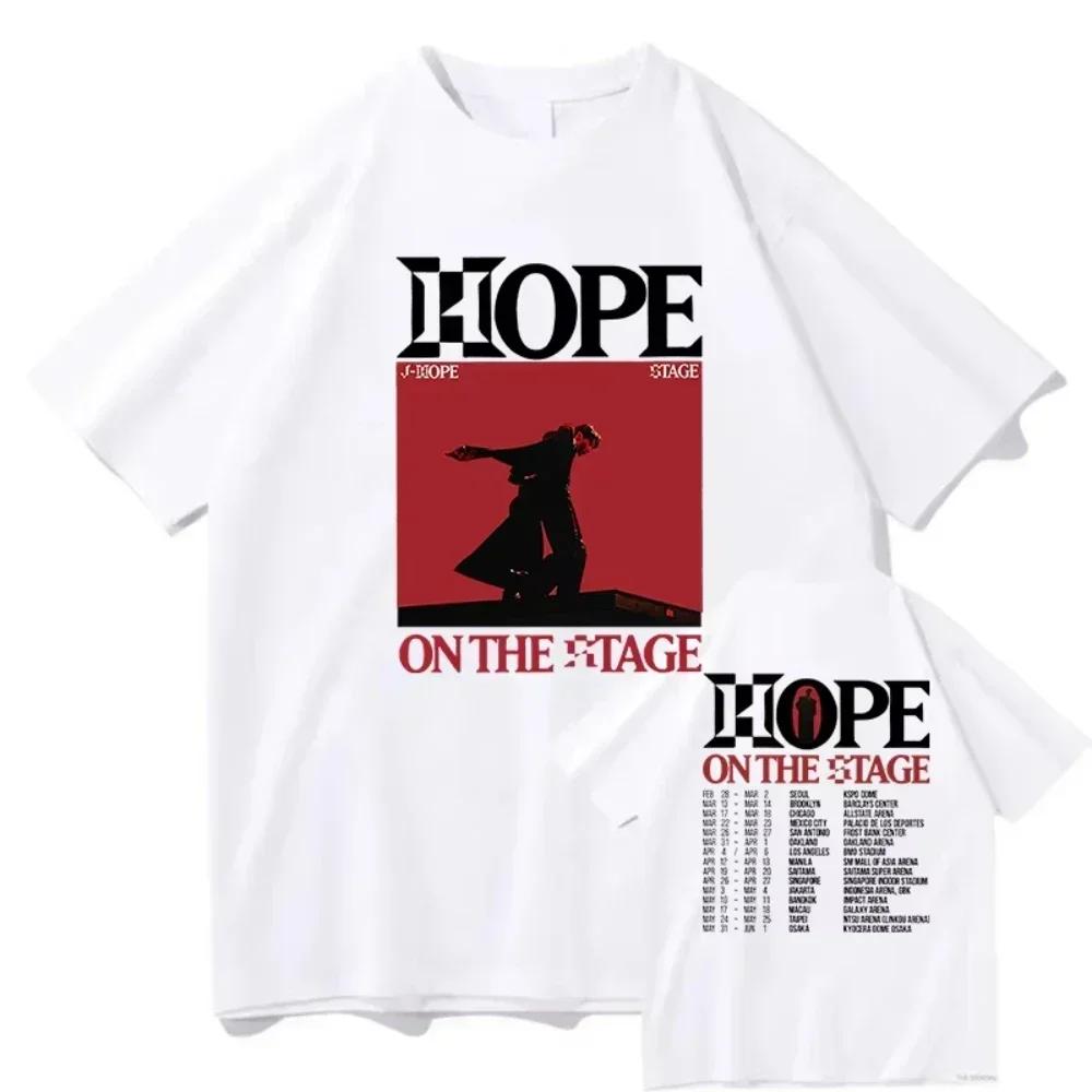 J-Hope Hope on The Stage Tour Tshirts Graphic Print T-shirts Men Women Fashion Hip Hop Cotton Tshirt Casual Short Sleeve T Shirt