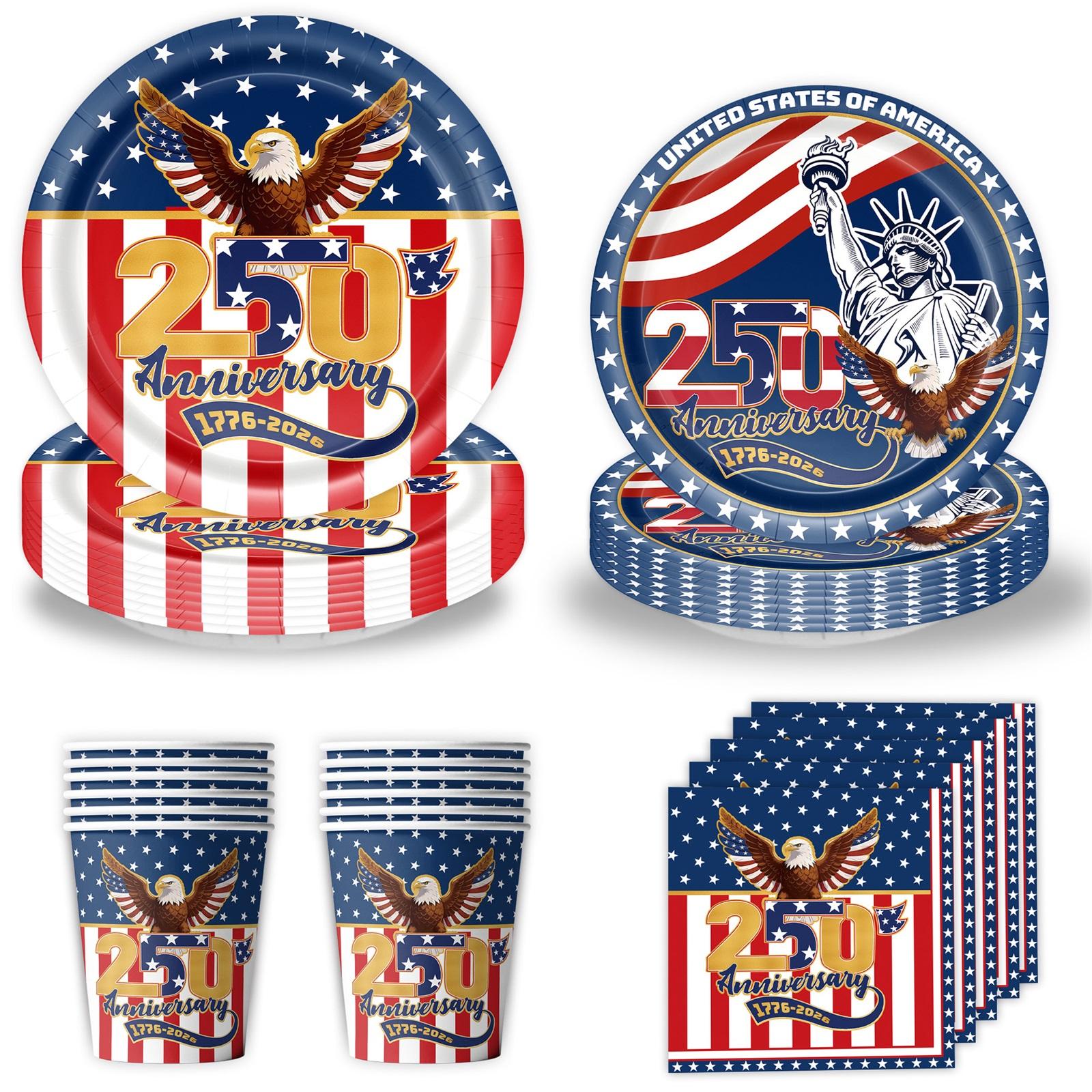 

Anniversary Party Themed Decoration Set, Disposable Themed Decoration Set, Banners And Flags One Size