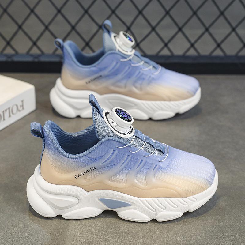 Classmate sports shoes 22 autumn new breathable soft-soled running shoes medium and older children s rotating button casual shoes 31 синий