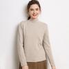 Women’s Cashmere Half-High Roll-Neck Sweater: Thick, Loose, Long Sleeve Pullover for Autumn/Winter.