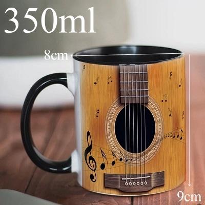 350ml Classical Guitar Cello Mug 11oz Ceramic Coffee Mugs Travel Tea Cups Guitarist Cellist Gifts Mugs Bar Tool 350ml