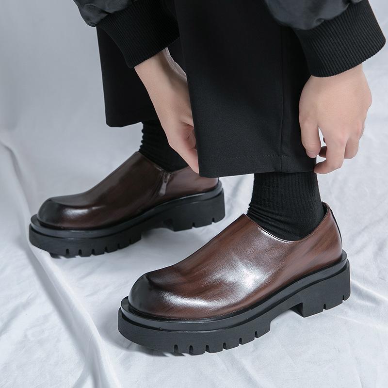 Casual Small Leather Shoes Men's Autumn British Style 2025 New Casual Dress Wedding Groom Shoes 59015-R