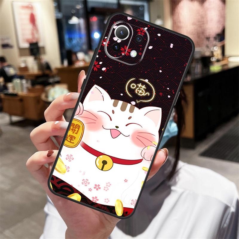 Maneki Neko Lucky Money Cat Case For Xiaomi 17 Pro Max 14 15 Ultra 13T 14T 15T Pro POCO X7 Pro X3 X5 X6 F5 F6 F7 F8 Cover