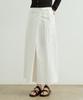 Artid Natural Drape Wrap Skirt_White