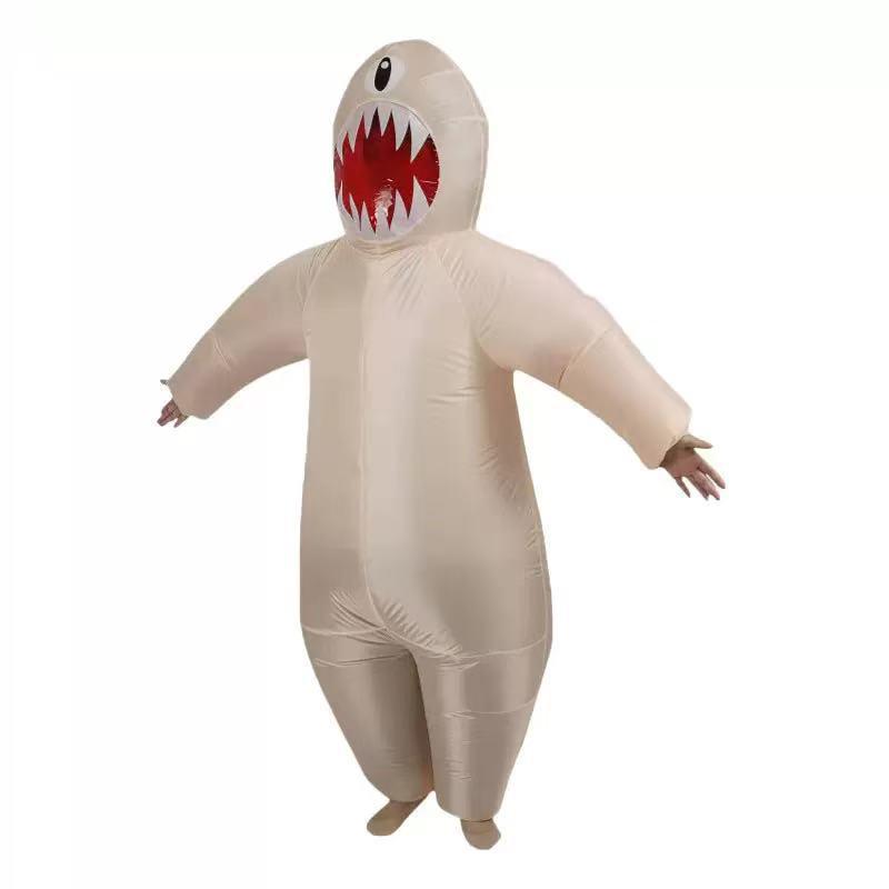 Costume Gonflable Dinosaure Alien Halloween Très Vendu - Tenue Poupée Drôle Créative pour Spectacles et Maquillage