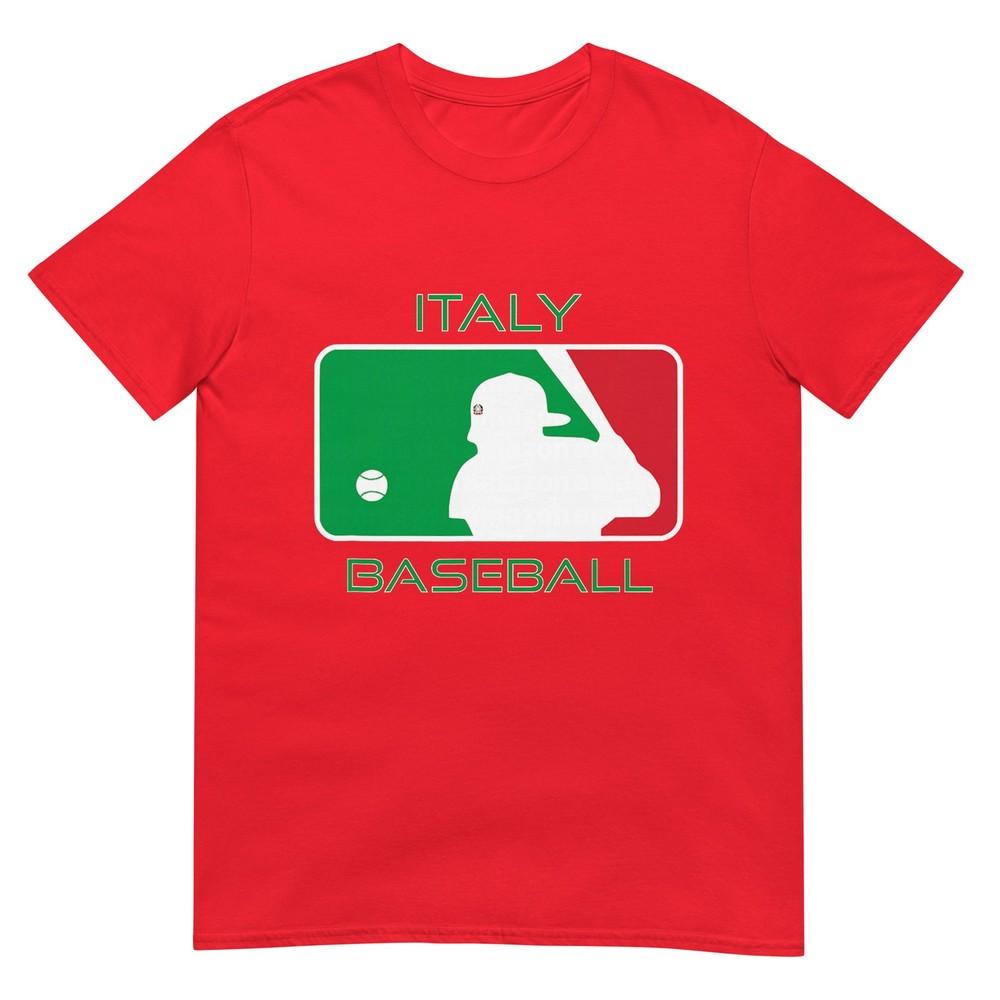 Italy Baseball Fan Italian Flag Classic European Sports Gear TShirt S