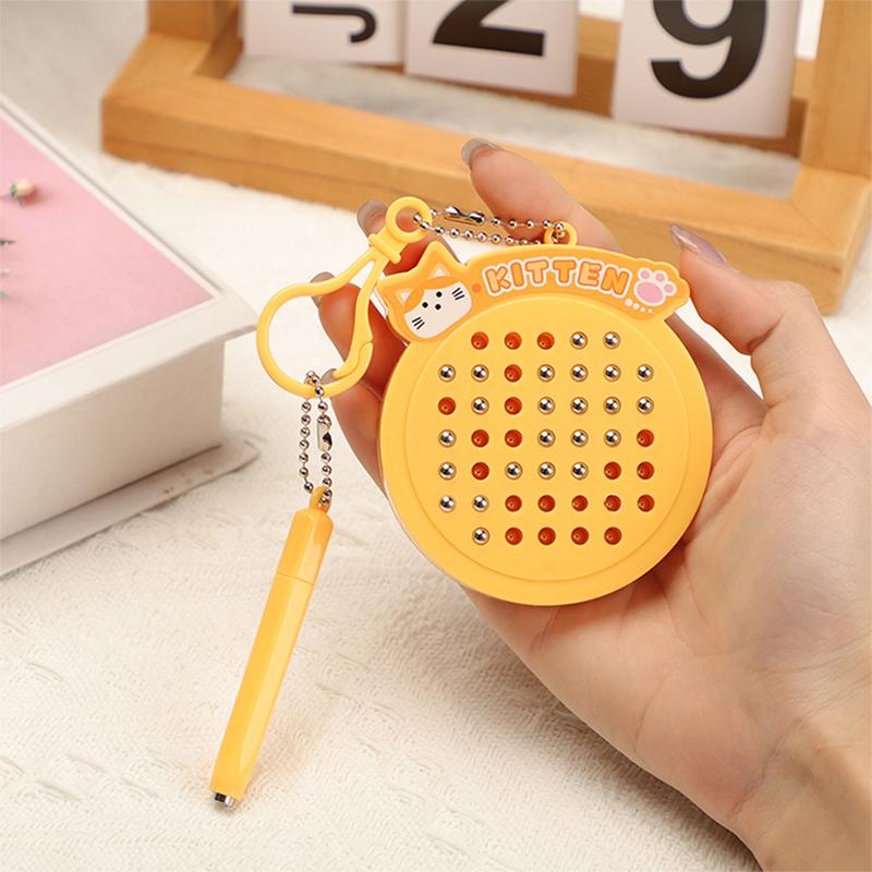 Non-Toxic Cute Cartoon Steel Ball Drawing Board Kawaii Doodle Toy For Kids Couple Bag Charm Pendant Fun Birthday Gift For Children