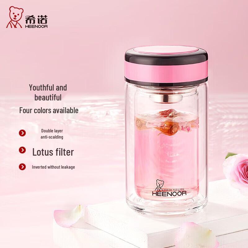 Heenoor Double-Layer Insulated Glass Tea Cup 220ml