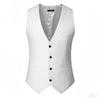 Gilet da Uomo Primavera/Estate Senza Maniche con Vita Regolabile Monopetto Monocolore Gilet da Abito da Lavoro Matrimonio