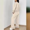 Women Tracksuit 2 Pieces Set Fashion Long Sleeve Zipper Coat Casual Solid Sweatshirt Straight Pants Suit Ladies Autumn Sportwear