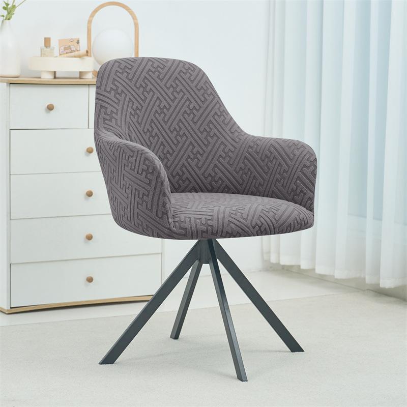 Verdickter Hochlehnen-Stuhlbezug Jacquard Drehstuhlbezug Staubschutz Haushalt Hotel Esszimmerstuhl Stuhlbezug Premium-Gefühl