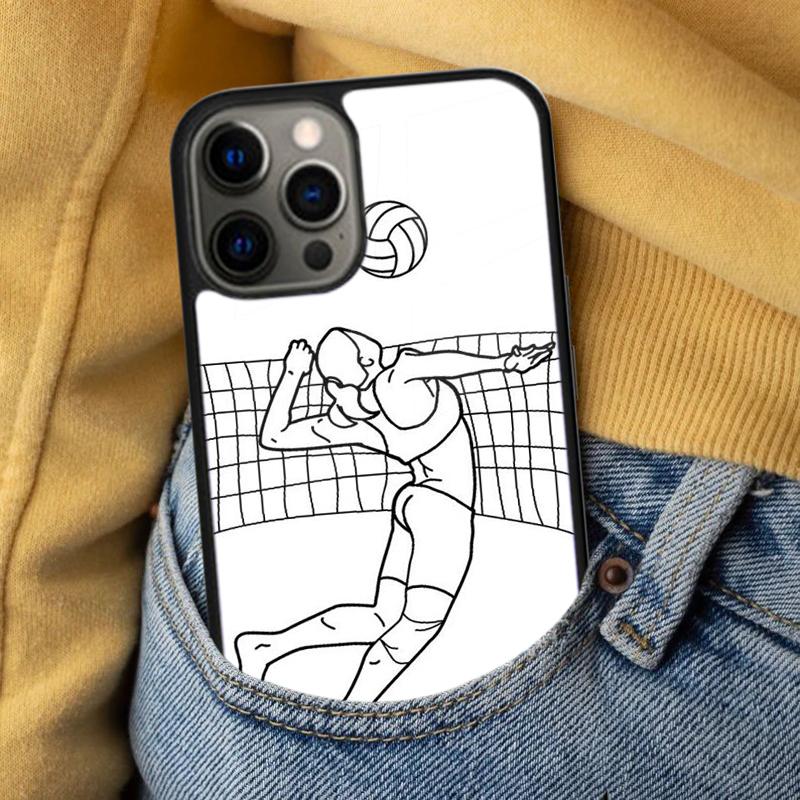 Volleyball Sport Soft Phone Case for iPhone 17 Air 16e Pro Max 15 Pro 13 14 Plus 11 12 MagSafe Magnetic Coque