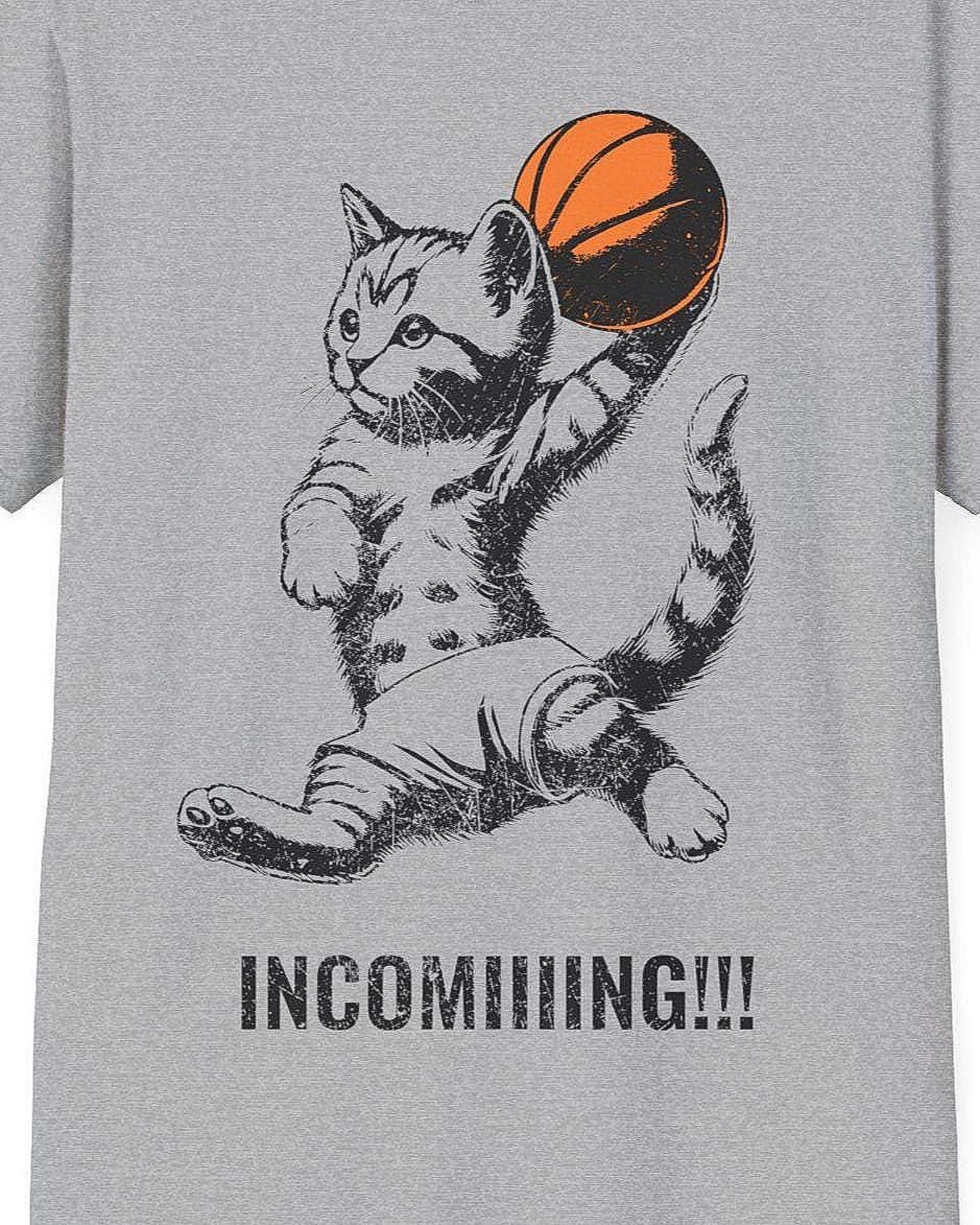 INCOMIIIING/ Vintage-Style Basketball Kitten T-Shirt/ Unisex Softstyle T-Shirt 2XL