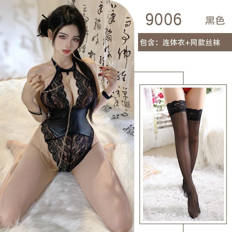 Sex Underwear Open One-piece Hollow Transparent Sling Chain Lace Hot Free Fun