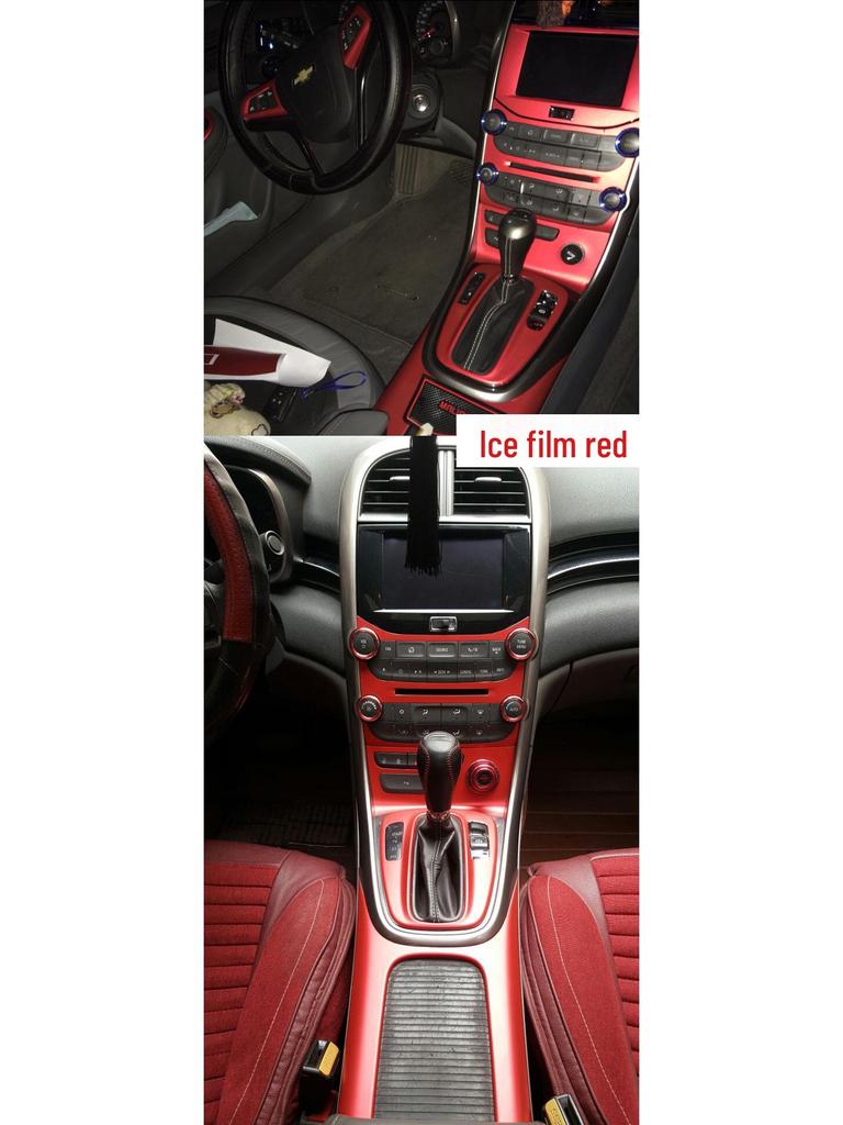 13-15 Malibu Interior Modification Stickers: Center Console Armrest & Gear Shift Decoration Film