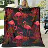 UltraSoft Flamingo Print Throw Blanket Cozy, Lightweight & Warm for Couch, Bed, Camping, Car & Office Use