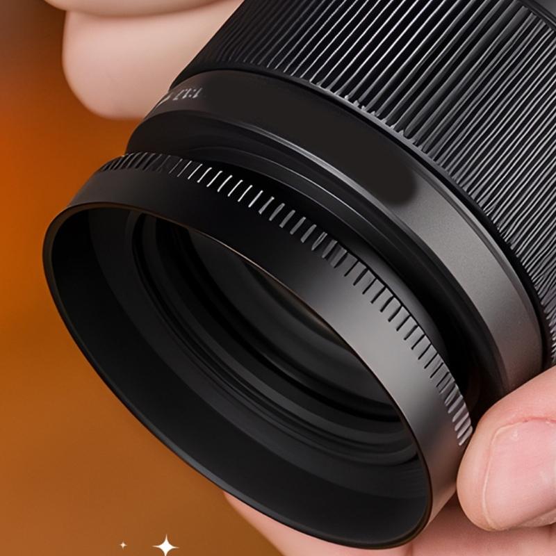 Precise Fit Metal Lens Hood HN43 Lens Shade For Z DX MC35mm F/1.7 Lens Replacement Reduces Glares And Protects