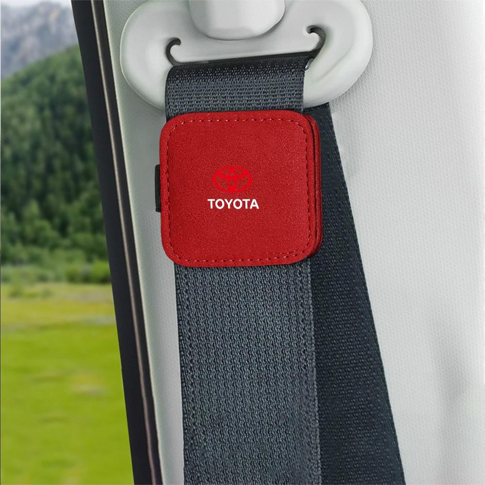 Auto Stopper Buckle Leather Clip Magnetic Design Seat Belt Fixed Limiter For Toyota TRD Corolla Chr Avensis Yaris Camry Racing