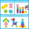 Montessori Toys For 2 3 4 Year Old Kid Boy Girl Toddler Montessori Wooden Beads Sequencing Toy Set Lacing Beads Stacking Block Matching Shape Stacker