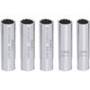 12-Point Car Spark Plug Socket, Thin-Walled Spark Plug Socket, Spark Plug Nut, 3/8 Inch Spark Plug Socket, Removal Tool, Magnetic, Shrapnel 16/14/12mm