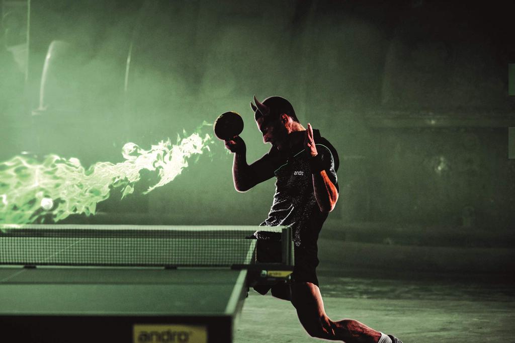 Andro Table Tennis Back Spin Hexer Rubber, Tension, Grip, 112296, Red, 2.1